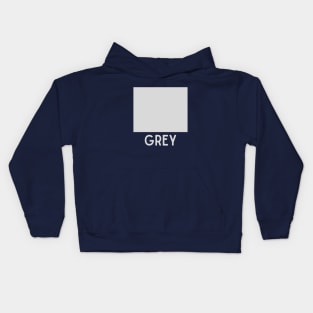 Learn Your Colour - Grey Kids Hoodie